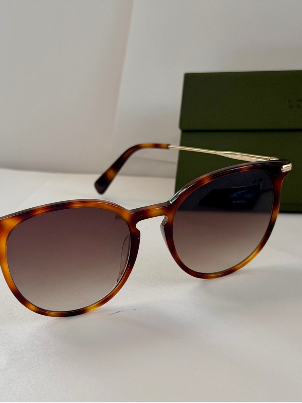 Longchamp Tortoiseshell Sunglasses with Brown Gradient Lenses